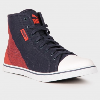 high ankle canvas sneakers