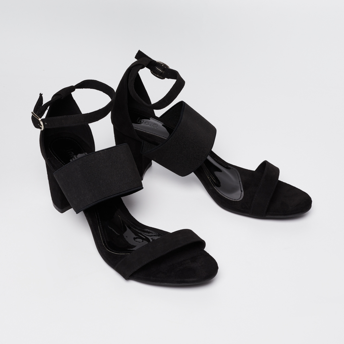 inc 5 black block heels